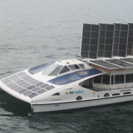 Solar powered electric ferry