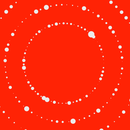 Red tile with white circular spots 