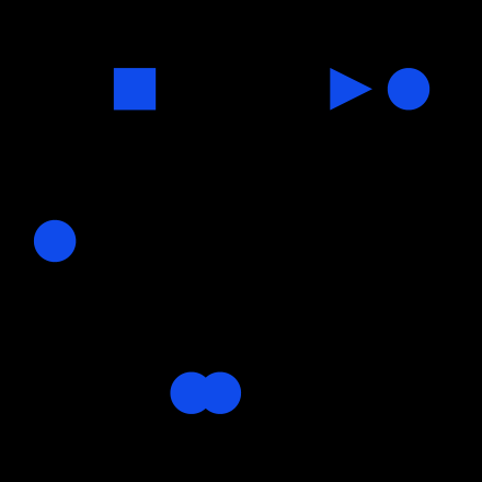Background image - black with blue geometric shapes