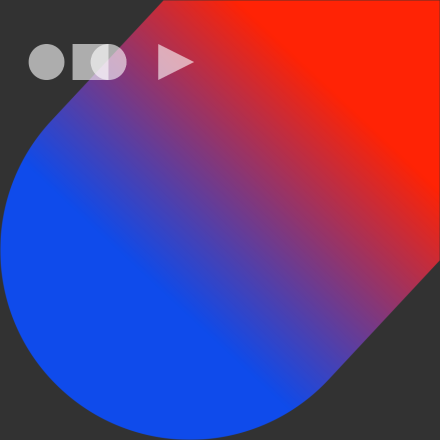 Gradient bubble red to blue from top right of tile