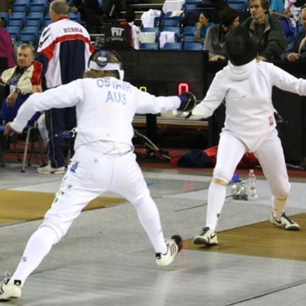 Sarah Osvath at the Australian Fencing championships