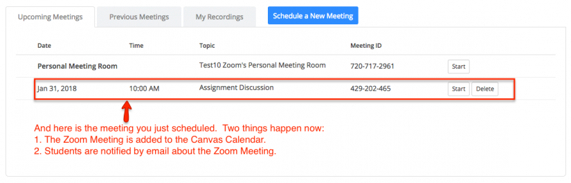zoom canvas meeting schedule 2