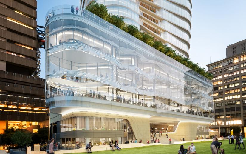 Artist's impression of UTS Central from Alumni Green