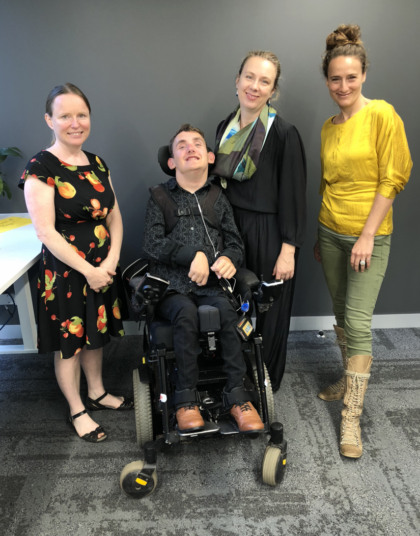 UTS team with community member in wheelchair