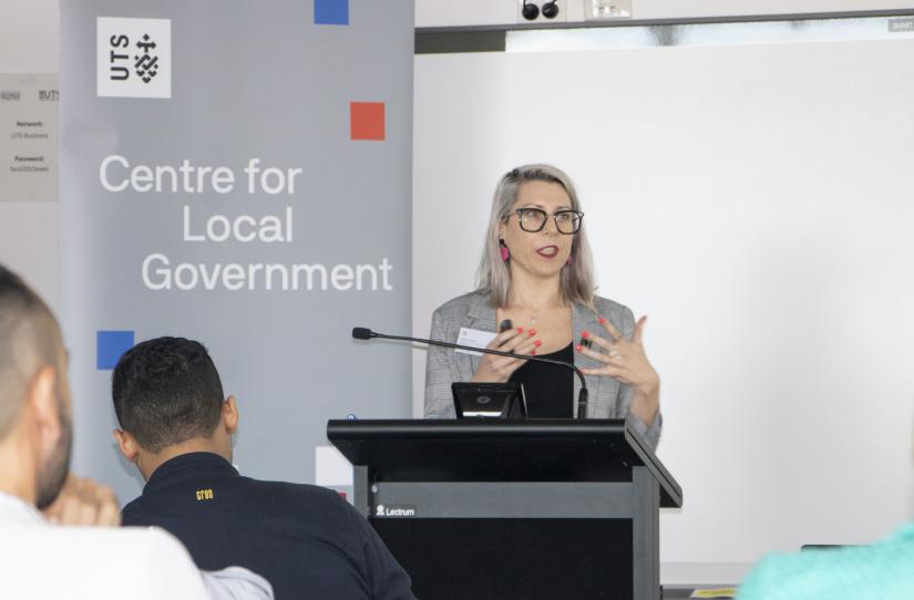Heather Davis speaking at the Emerging Trends in Local Government Forum