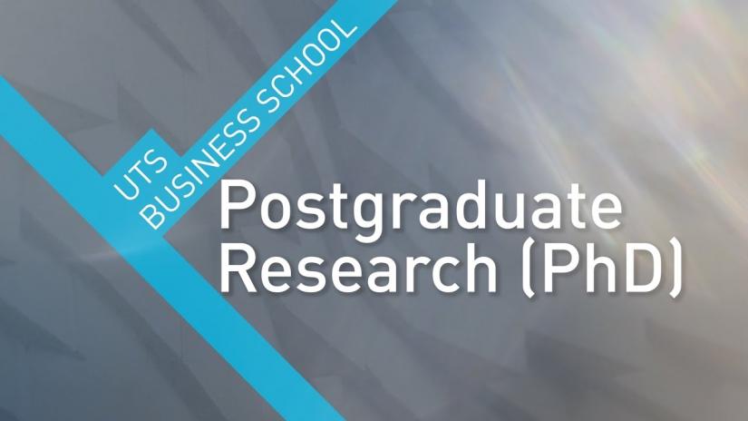 PhD text - UTS Business School banner
