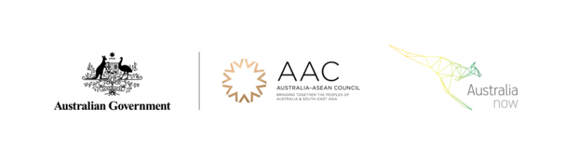 DFAT, AAC and Australia Now logos
