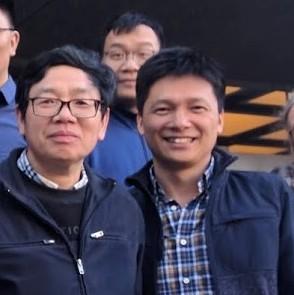 Dist. Prof. Mingsheng Ying (left) with colleagues Dr. Youming Qiao (centre) and Prof. Yuan Feng