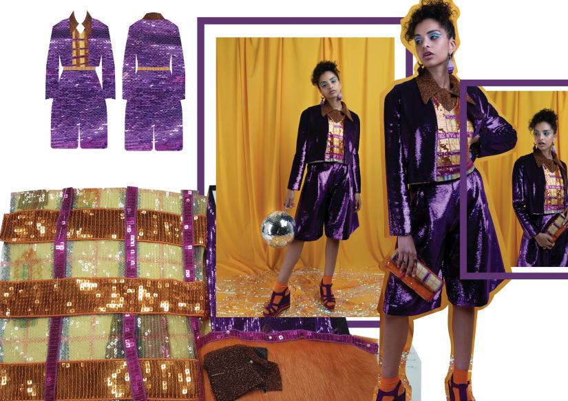 Process images of Australian fashion design Tegan Leigh's graduate collection