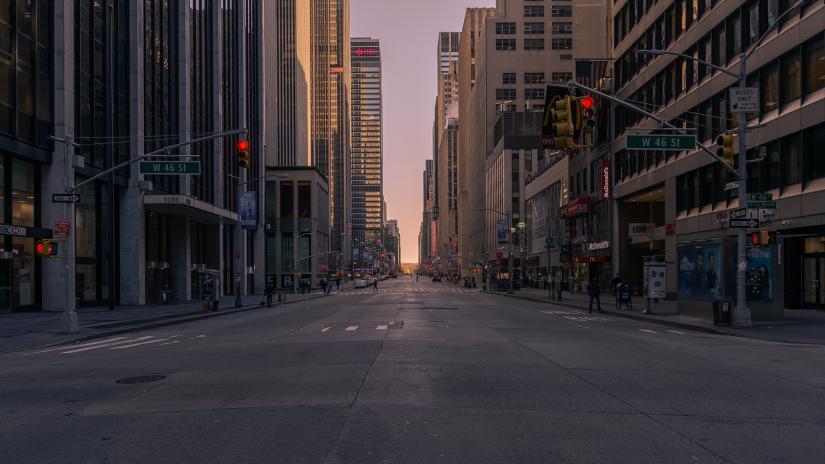Empty Manhattan avenue