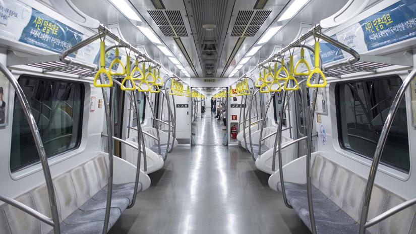 Underground carriage with no passengers