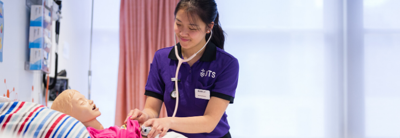 UTS Nursing student in clinical lab
