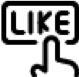 icon of like button click