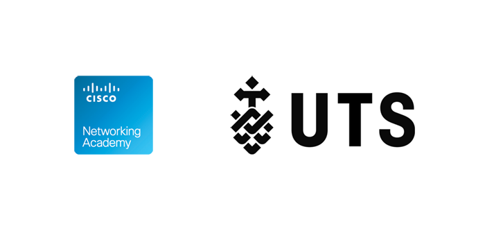 The Cisco Networking Academy and UTS logos