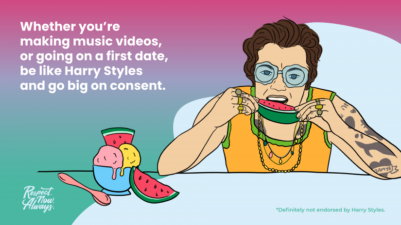 harry style consent king postcard
