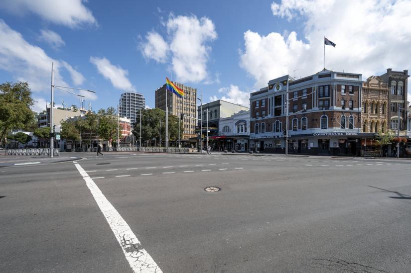 Taylor Square during the Covid-19 pandemic lockdown 2020. Photo: City of Sydney archives