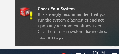 Screenshot Citrix WorkSpace - SolidWorks ignore alert