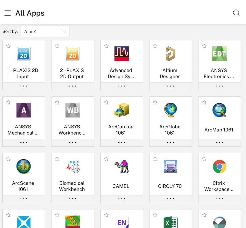 Screenshot Citrix WorkSpace - ipad apps 