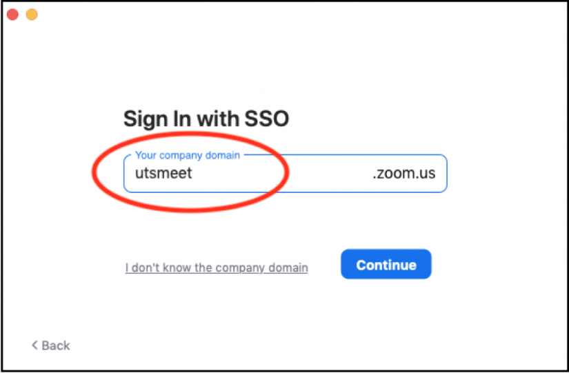 screenshot of zoom sign in with sso screenshot