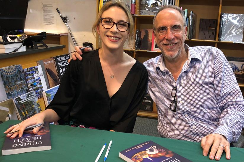 Rachel Menzies and Ross Menzies at a book signing for one of their earlier books