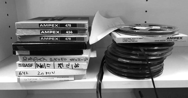 2SER's Ampex tapes. Photo: Liz Giuffre 
