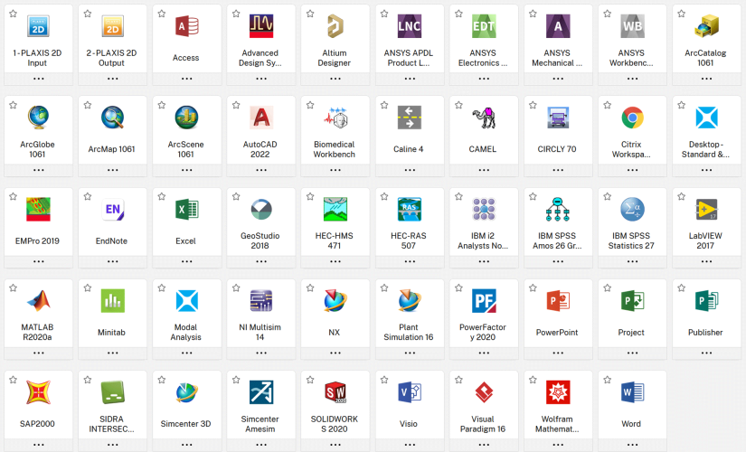 Screenshot Citrix WorkSpace - apps