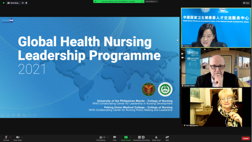 Global health leadership program zoom screengrab