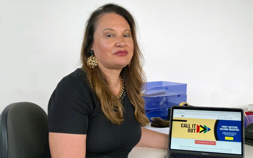Distinguished Professor Larissa Behrendt shows the Call it Out homepage