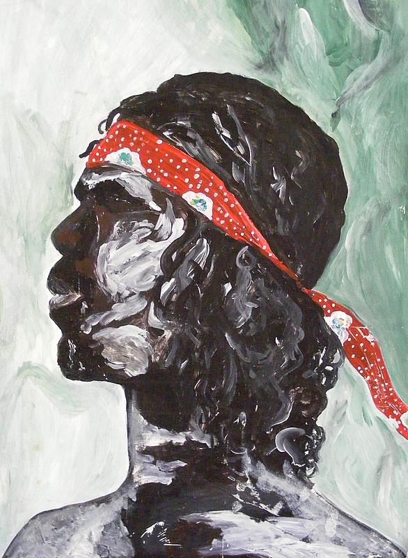 Indigenous Man artwork by Jacqui Stewart