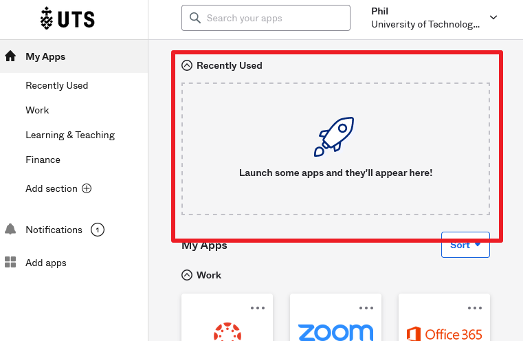 Screenshot of the Okta dashboard with a left nav menu, with a red box around a rocket icon and text