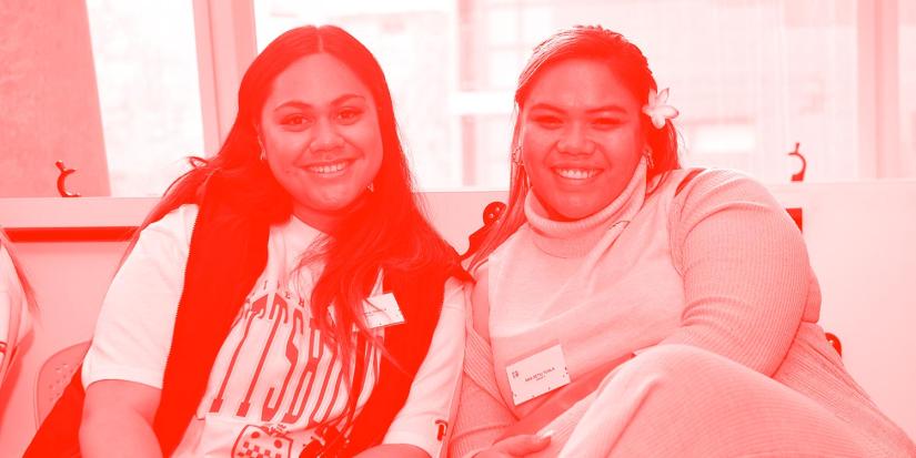 Two female students with Pacific Islands heritage.