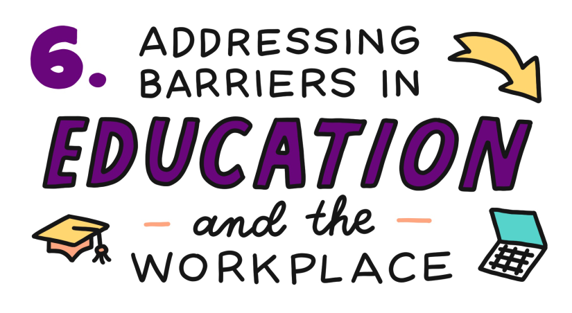 6. Addressing barriers in education and the workplace