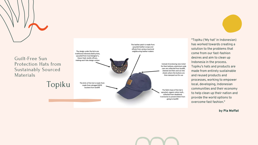 picture of hats called topiku with text