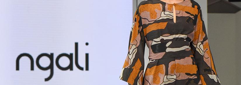 a design by Denni Francisco shown as part of an Australian Designers Showcase at Jakarta Fashion Week in October 2022