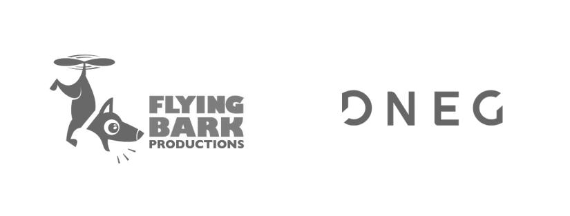 Flying Bark Productions logo, DNEG logo