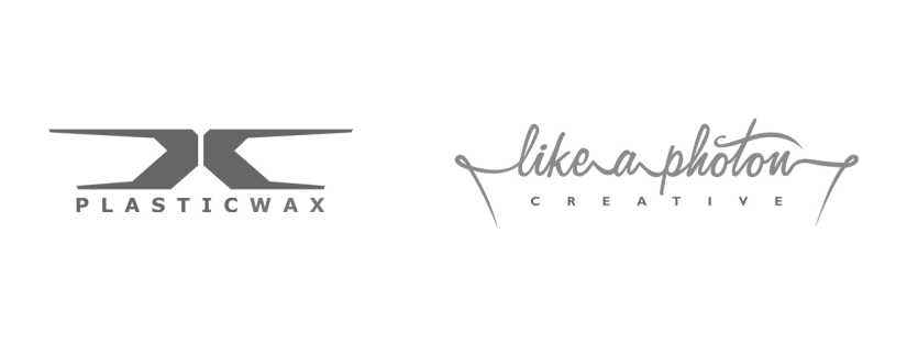 Plasticwax logo, Like a photon creative logo