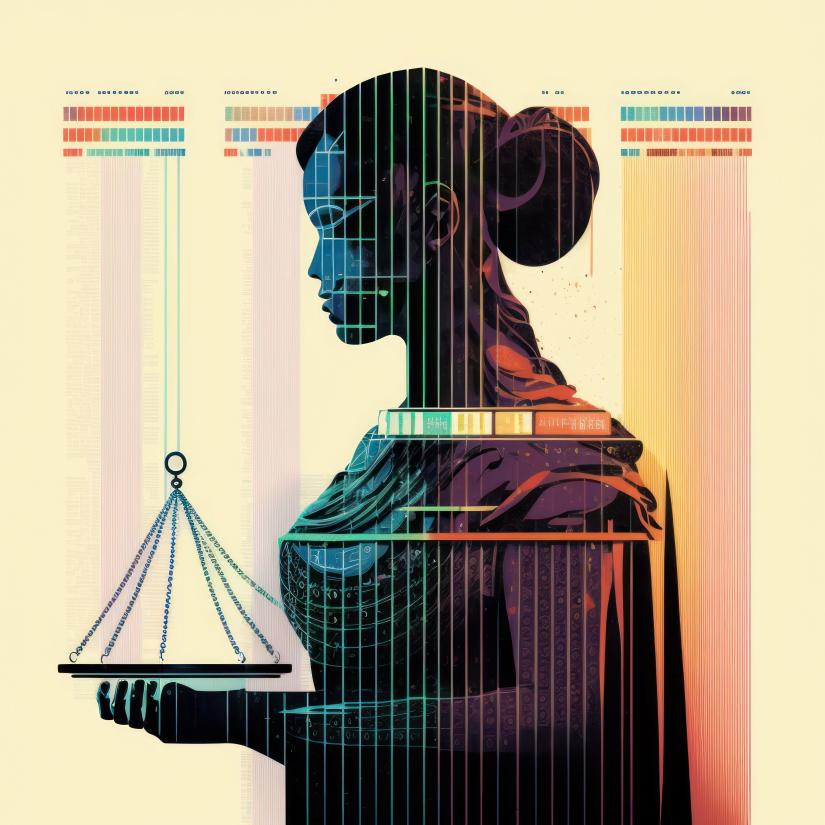 A digitised lady of justice