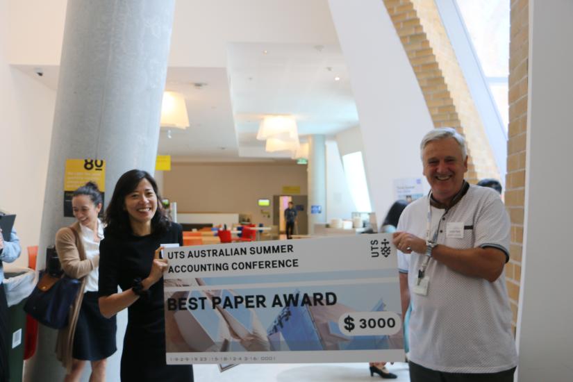 Best paper at the 2024 UTS Summer Accounting Conference