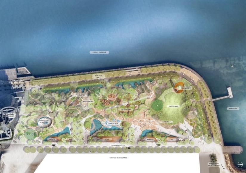 Annotated plans of Harbour Park, Barangaroo