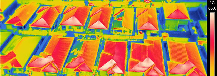 An infrared heat image of a suburban street. Sebastian Pfautsch/Western Sydney University