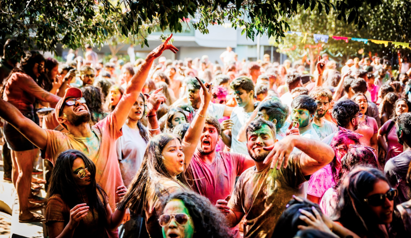 Holi festival celebrations on UTS Alumni Green