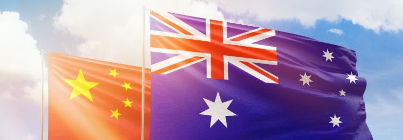 China and Australian flags. Adobe Stock