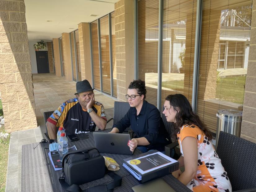 (from left) Laurie Perry, CEO of the Wonnarua Nation Aboriginal Corporation (WNAC) with Monica Galassi and Dr Lauren Booker.jpeg