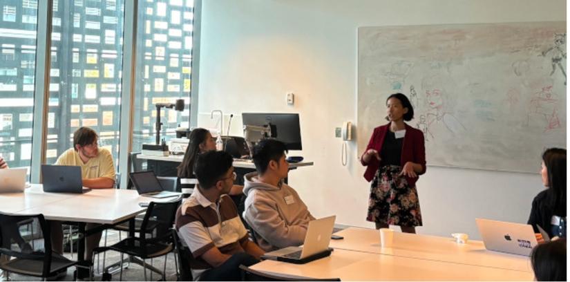 Alice Leung leads a classroom of pre-service teachers