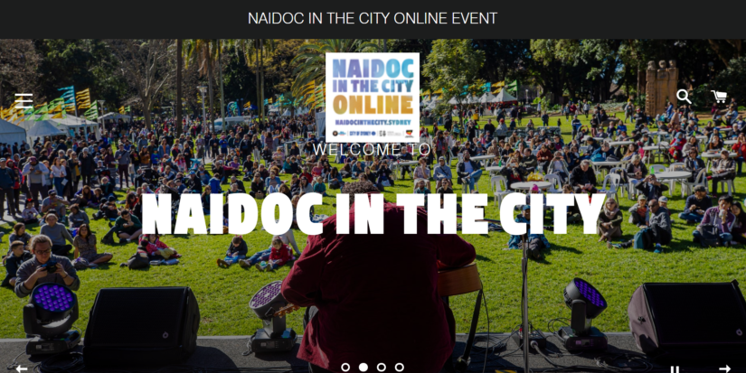 NAIDOC in the City ONLINE 2021 Website Screenshot