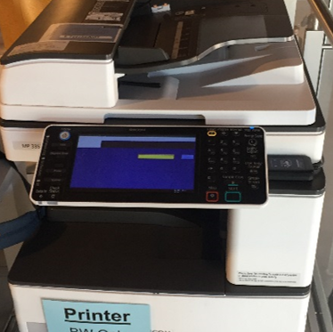 release display screen on printer