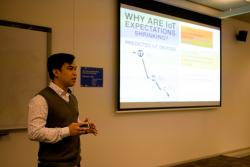 Successful HDR candidate Jefferson Hora pitching his concept of Abundant Energy Harvesting Technology