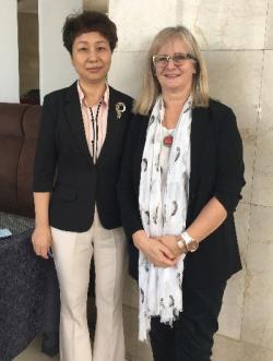 Dr Liu Yang, National Health Commission Beijing and Ms Michele Rumsey, WHO CC UTS Director