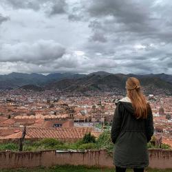 Velvet-Belle observing the city of Cusco