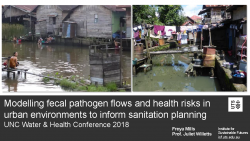 Modelling faecal pathogen flows and health risks in urban environments to inform sanitation planning - conference presentation cover